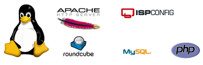 Hosting di qualità con i migliori software Open Source: Debian GNU/Linux, Apache, MySQL, PHP, IspConfig, RoudCube, NextCloud. 